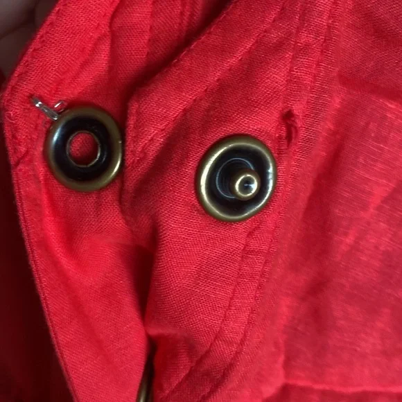 Free People NWT Scout Linen Blend Vneck Snap-Close Halter Vest Top large - Picture 9 of 14